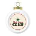 Hot Cocoa Club Glass Ball Ornament