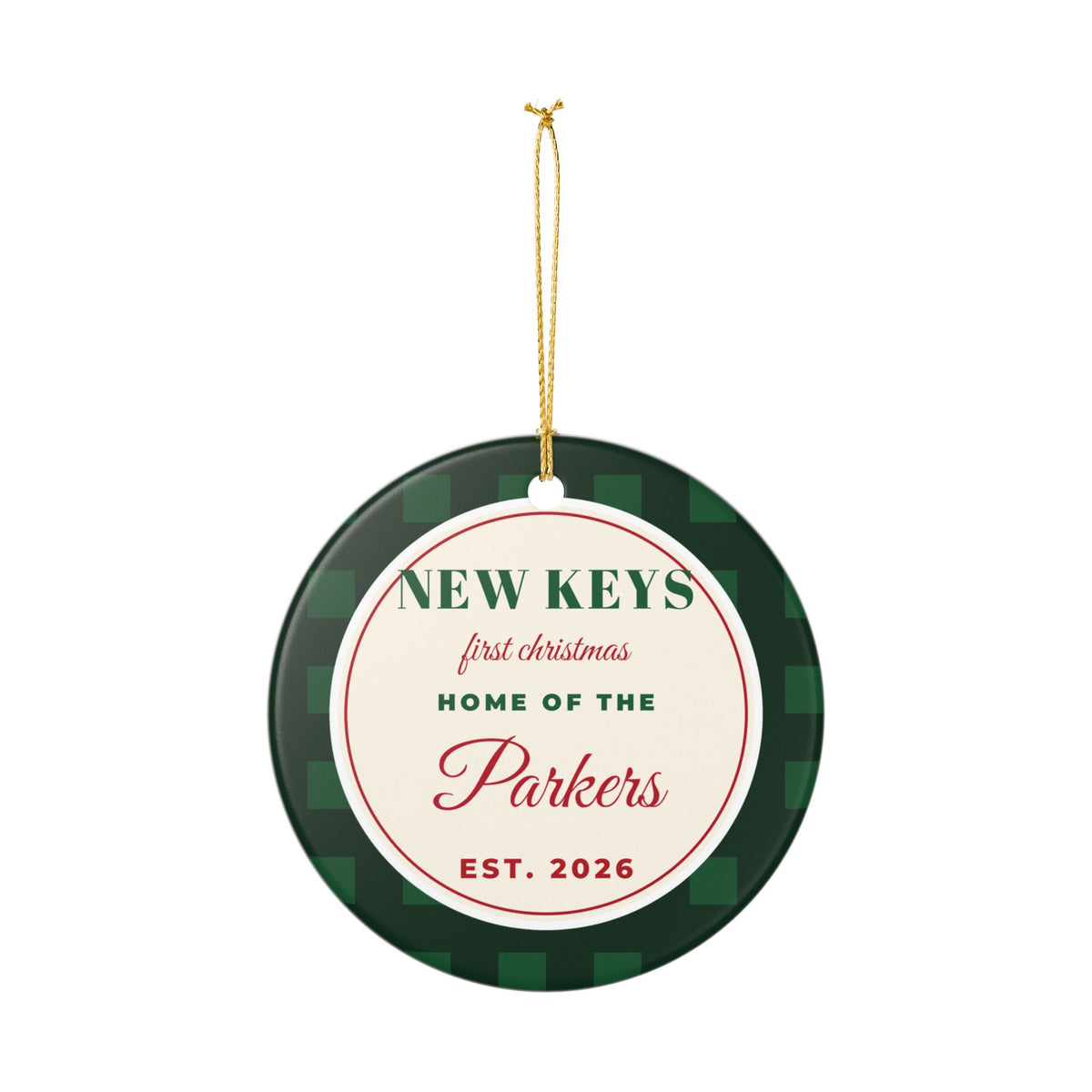 New Keys First Christmas 2026 Personalized New Home Ornament – Gifted Porch, view 4
