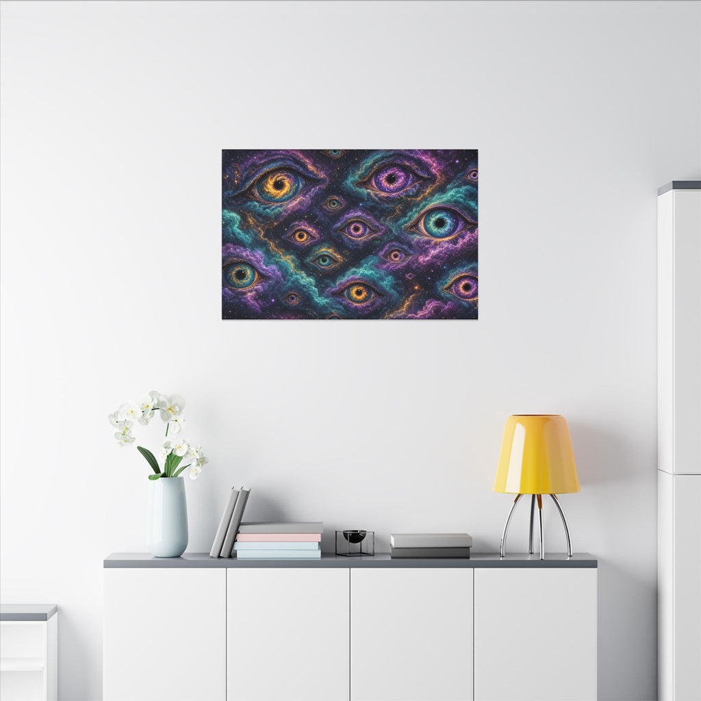 Cosmic Eyes Abstract Canvas Wall Art – unique art gift, photo 12
