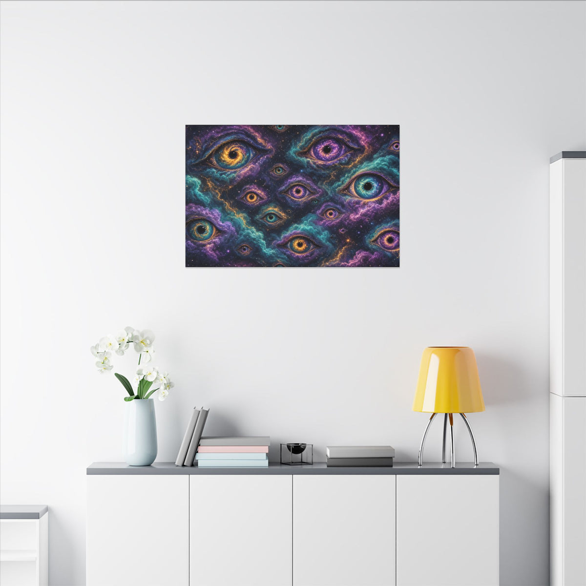 Cosmic Eyes Abstract Canvas Wall Art – unique art gift, photo 12