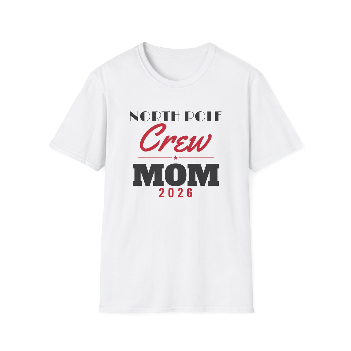 North Pole Crew 2026 Mom Matching Family Christmas T-Shirt – Gifted Porch, view 1