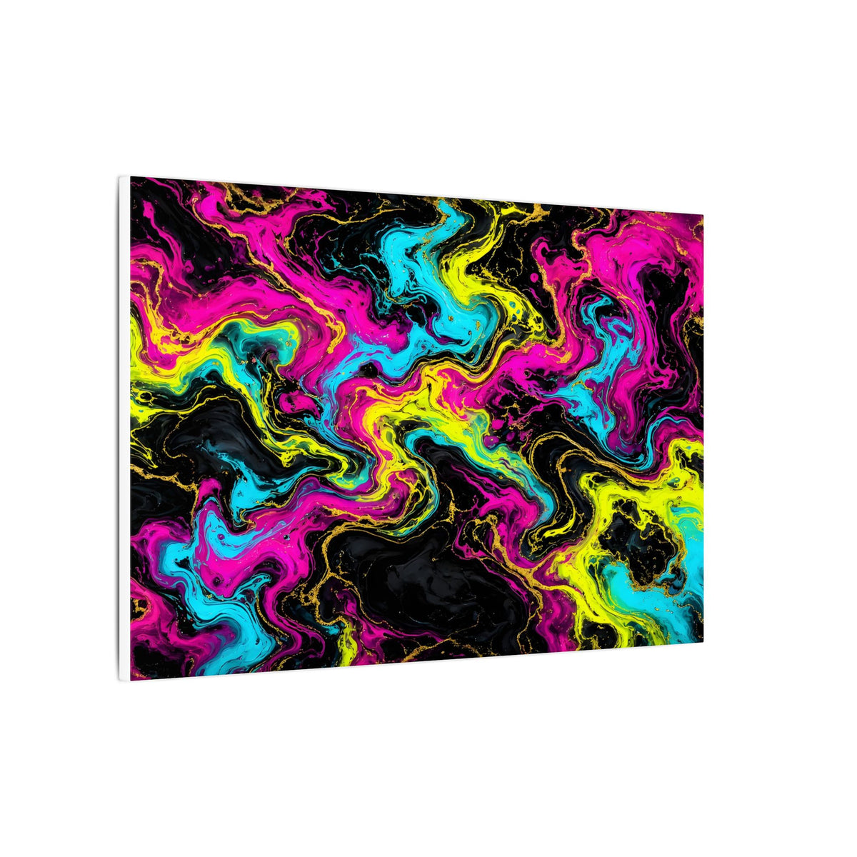 Neon Marble Abstract Canvas Wall Art – unique art gift, photo 7