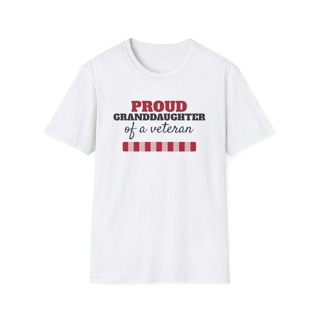 Proud Granddaughter Of A Veteran T-Shirt – Gifted Porch, view 1