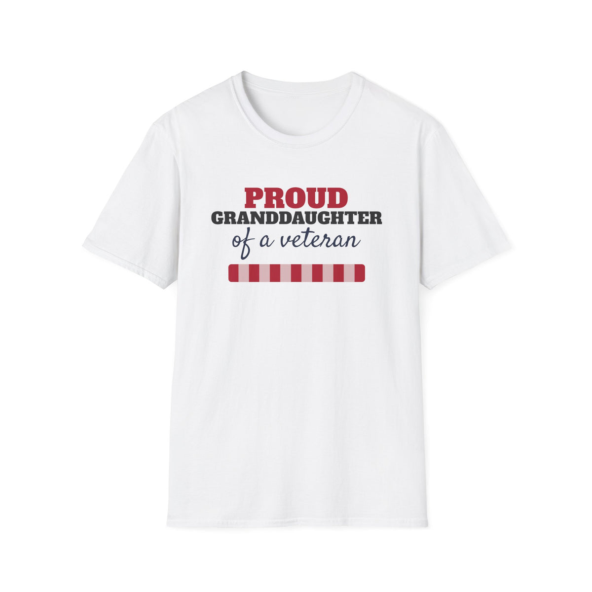 Proud Granddaughter Of A Veteran T-Shirt – Gifted Porch, view 1