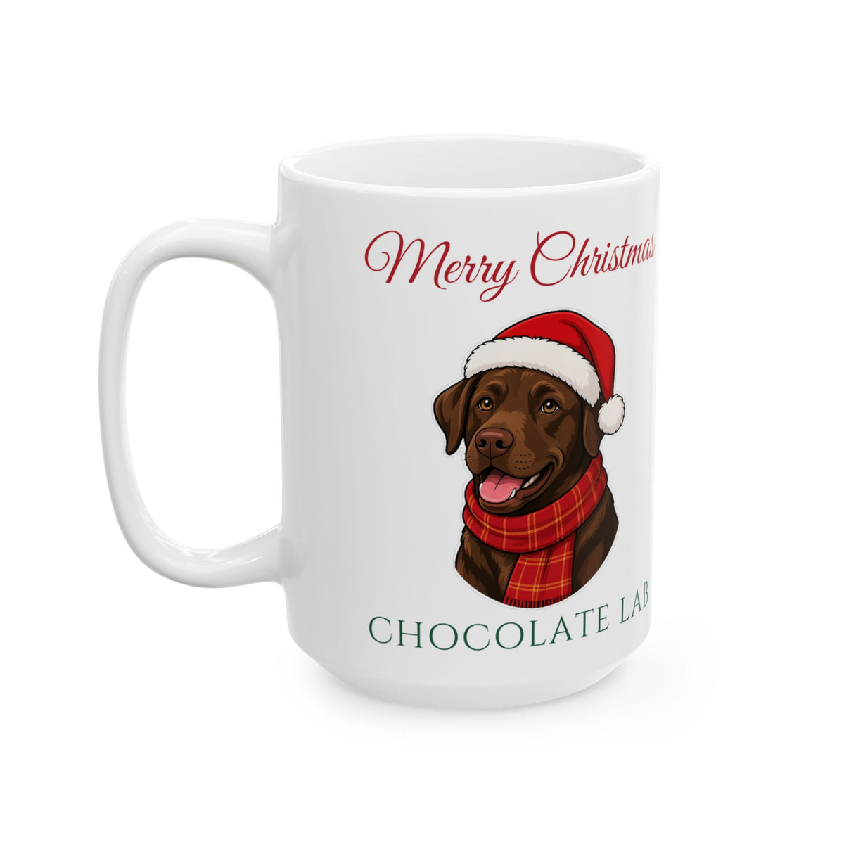 Chocolate Lab Dog Christmas Mug