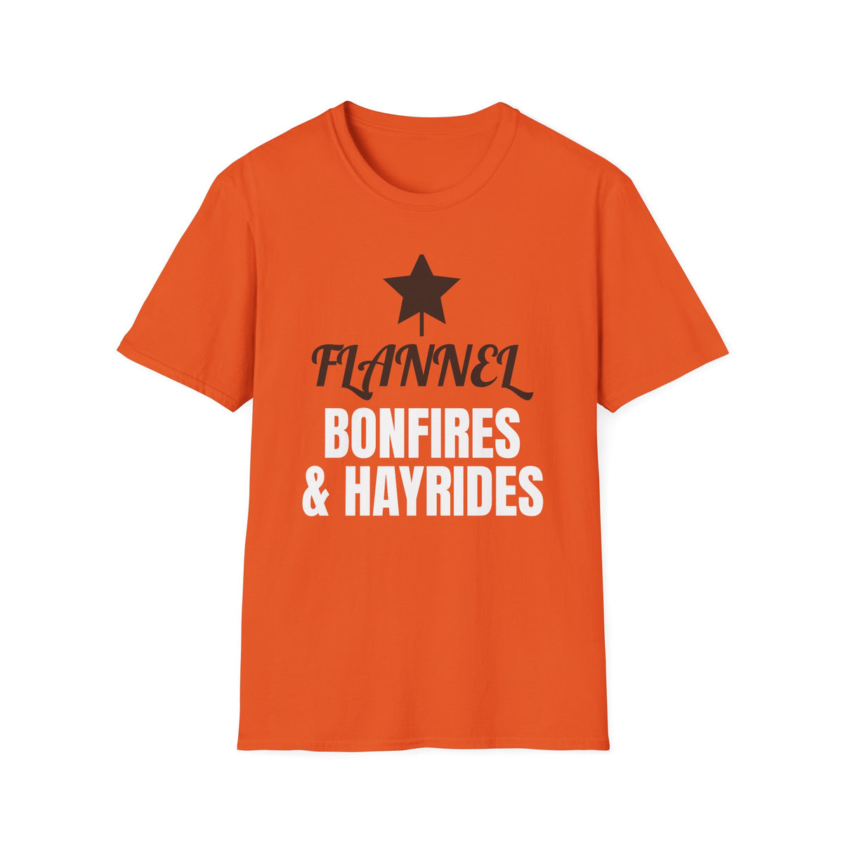 Flannel Bonfires And Hayrides Country Fall T-Shirt – Gifted Porch, view 4