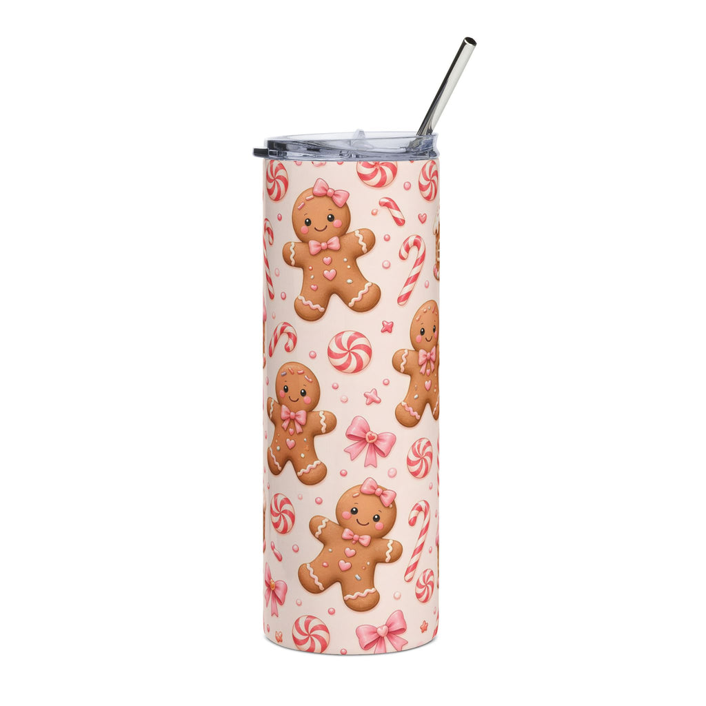 Pink Gingerbread Christmas 20oz Tumbler