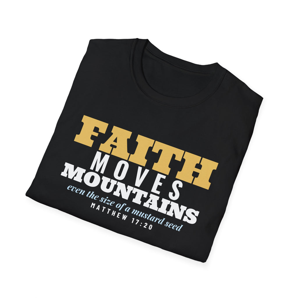 Faith Moves Mountains Matthew 17:20 Christian T-Shirt – Gifted Porch, view 8
