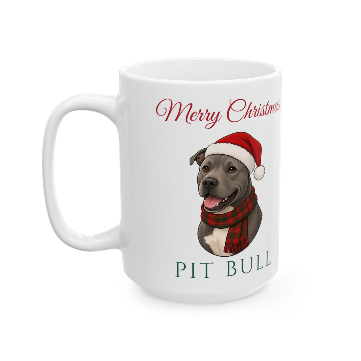 Pit Bull Dog Christmas Mug – Gifted Porch, view 7