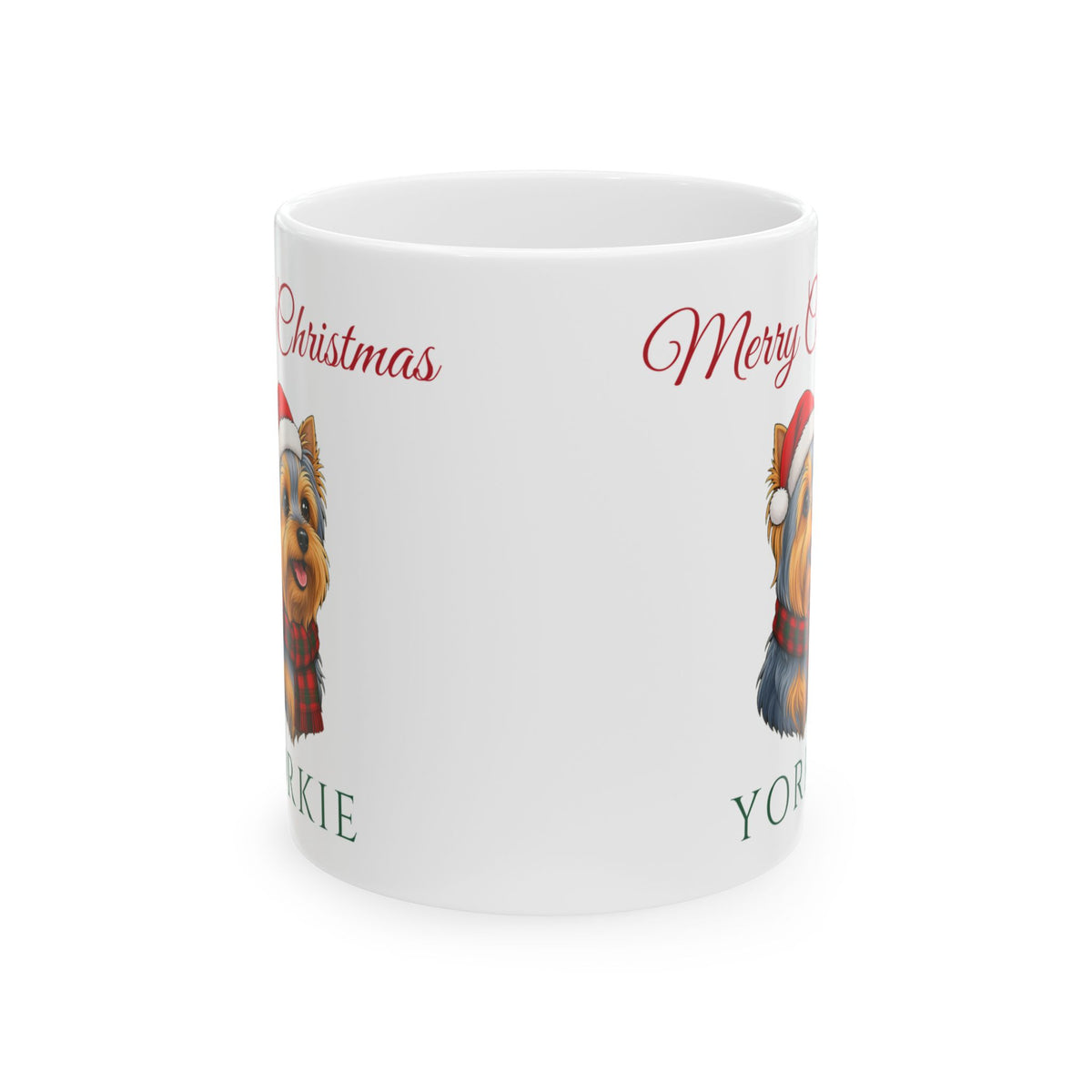 Yorkie Dog Christmas Mug – Gifted Porch, view 2