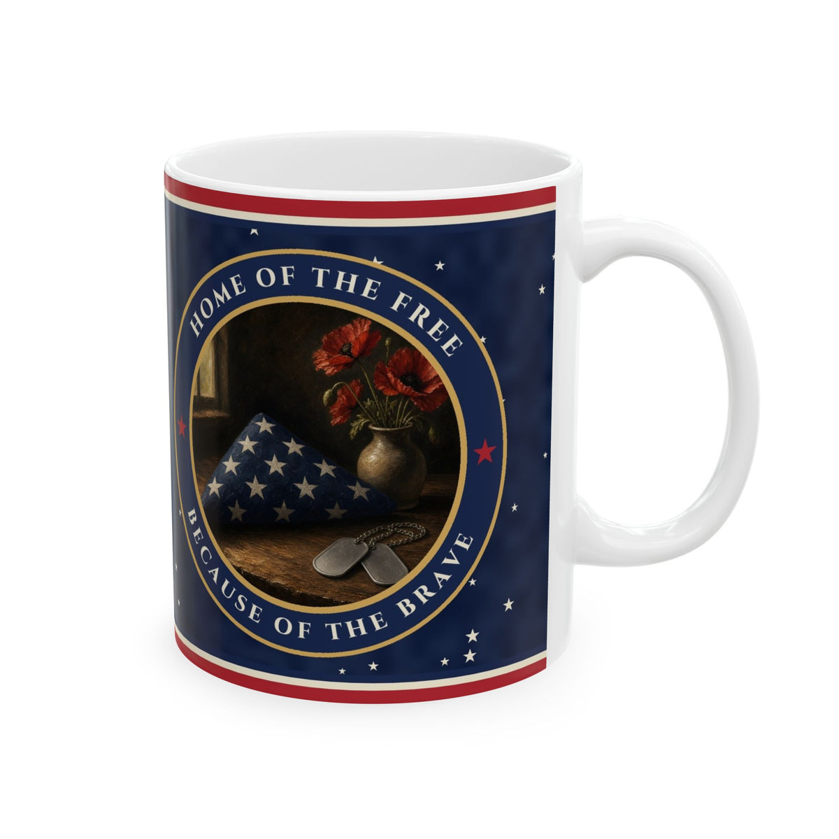 Because of the Brave Veteran Mug