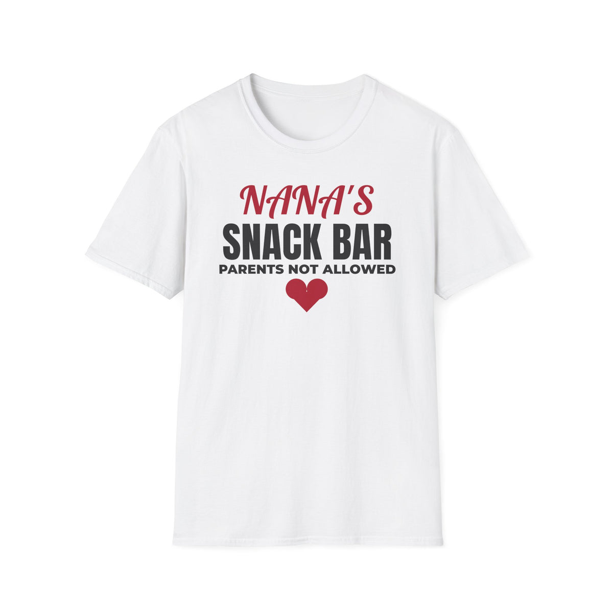 Nana's Snack Bar Parents Not Allowed Funny Grandma T-Shirt – Gifted Porch, view 1