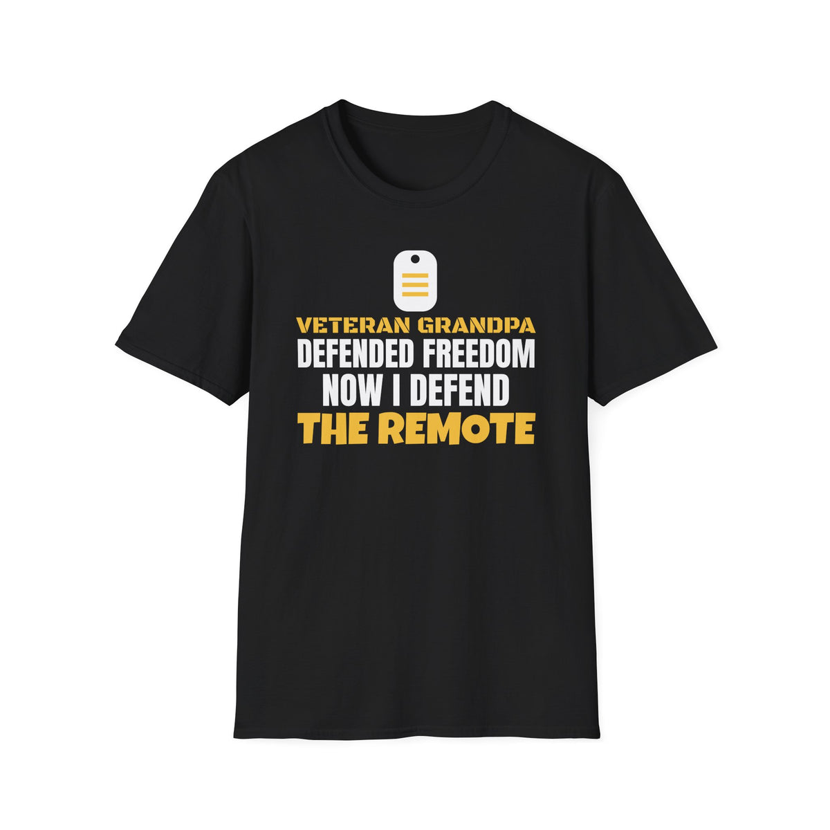 Veteran Grandpa Now I Defend The Remote T-Shirt – Gifted Porch, view 2