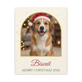 Custom Pet Portrait Christmas Canvas With Name – Gifted Porch