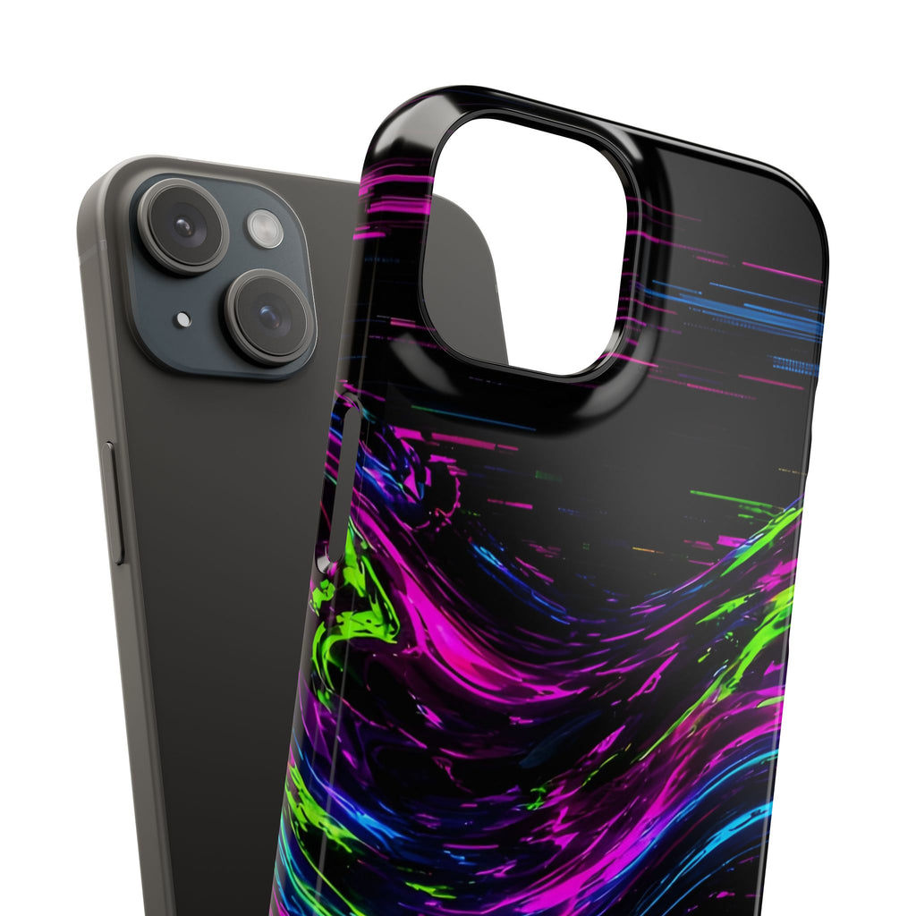 Glitch Wave Abstract Phone Case – unique art gift, photo 48