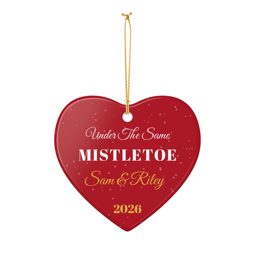 Under The Same Mistletoe 2026 Personalized Couple Ornament – Gifted Porch, view 7