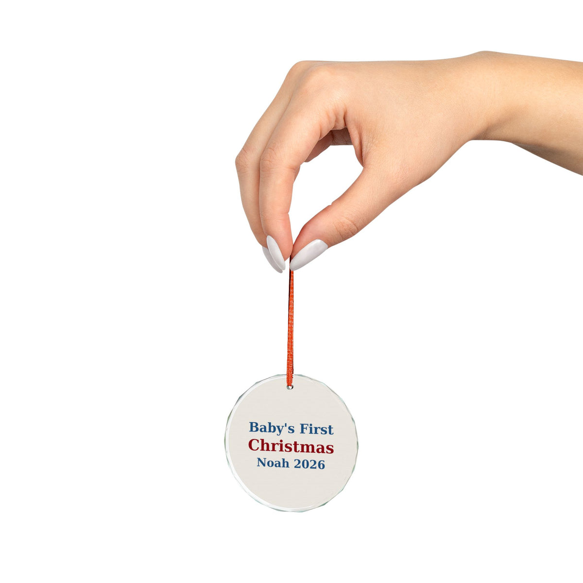 Baby's First Christmas Crystal Glass Ornament