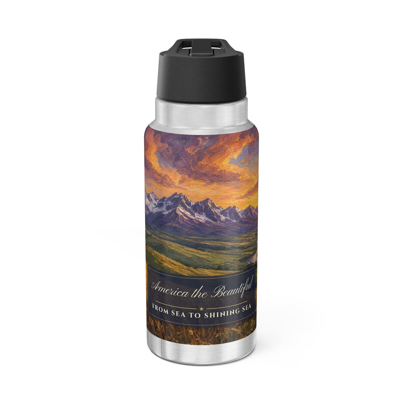 America the Beautiful 32oz tumbler – patriotic tumbler by Gifted Porch