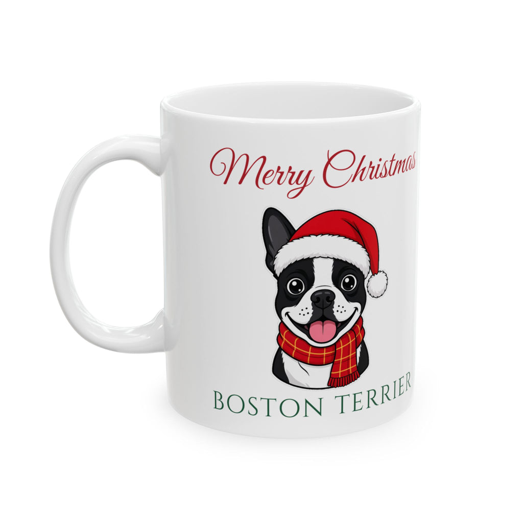 Boston Terrier Dog Christmas Mug