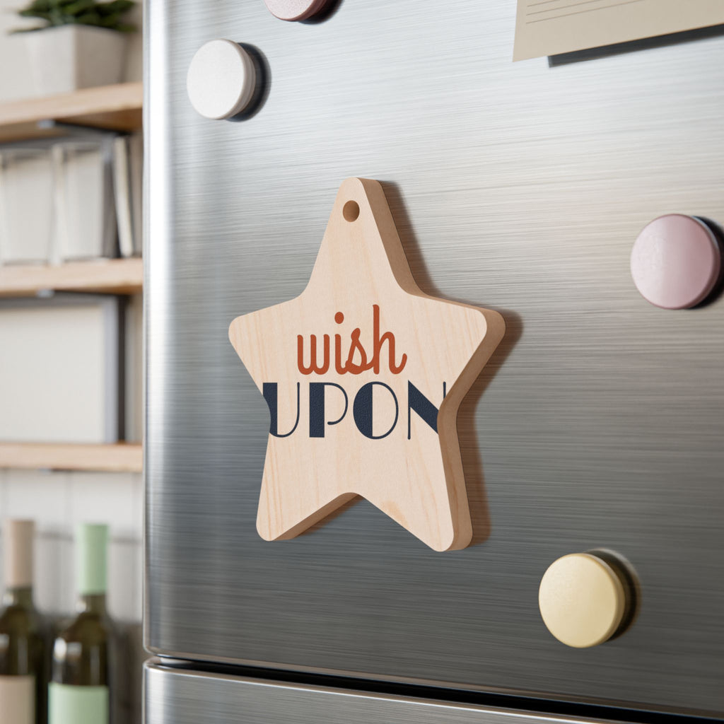 Wish Upon Wood Star Ornament