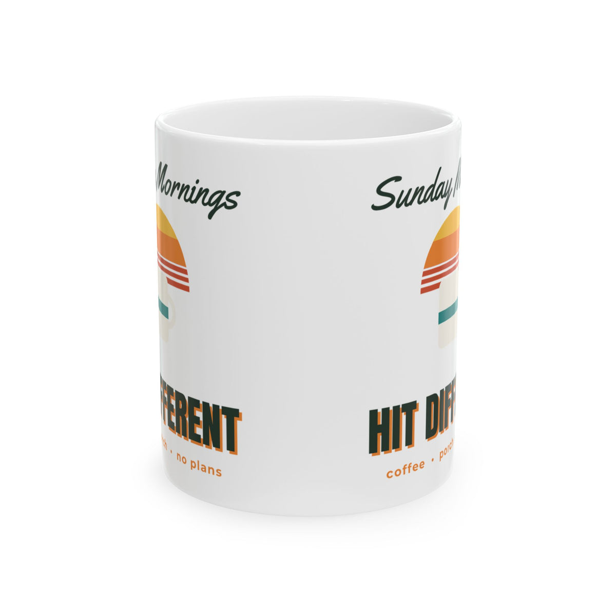 Sunday Mornings Hit Different Mug