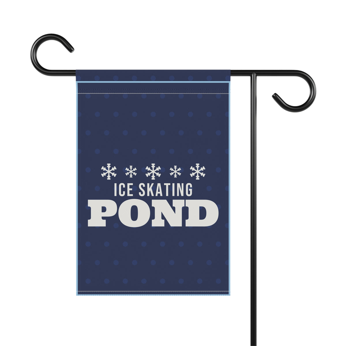 Ice Skating Pond Garden Flag
