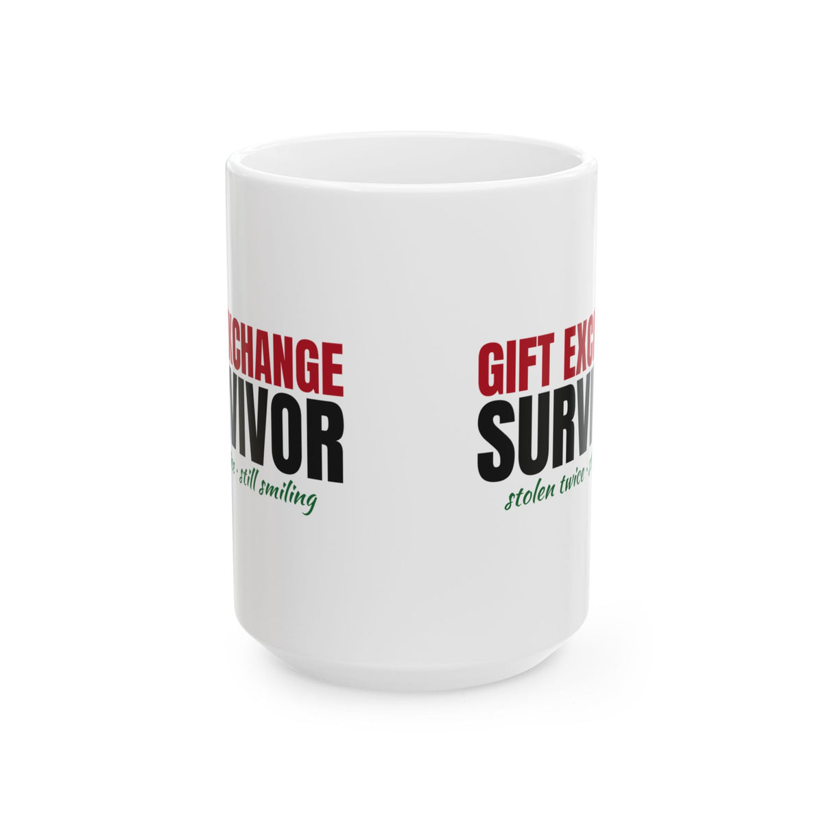 Gift Exchange Survivor Funny Christmas Mug – Gifted Porch, view 3