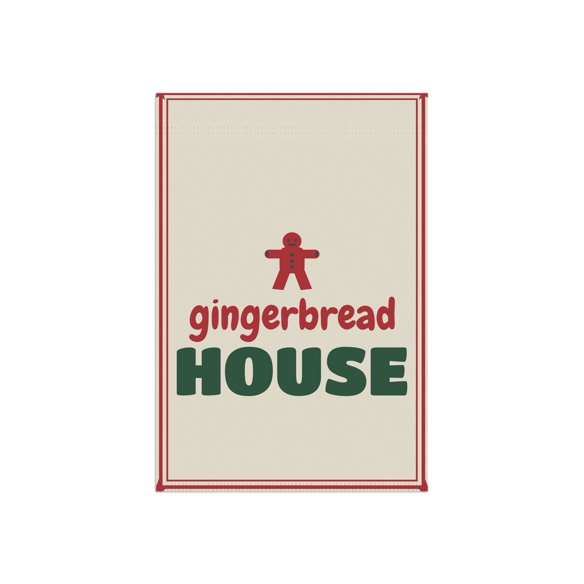 Gingerbread House Garden Flag