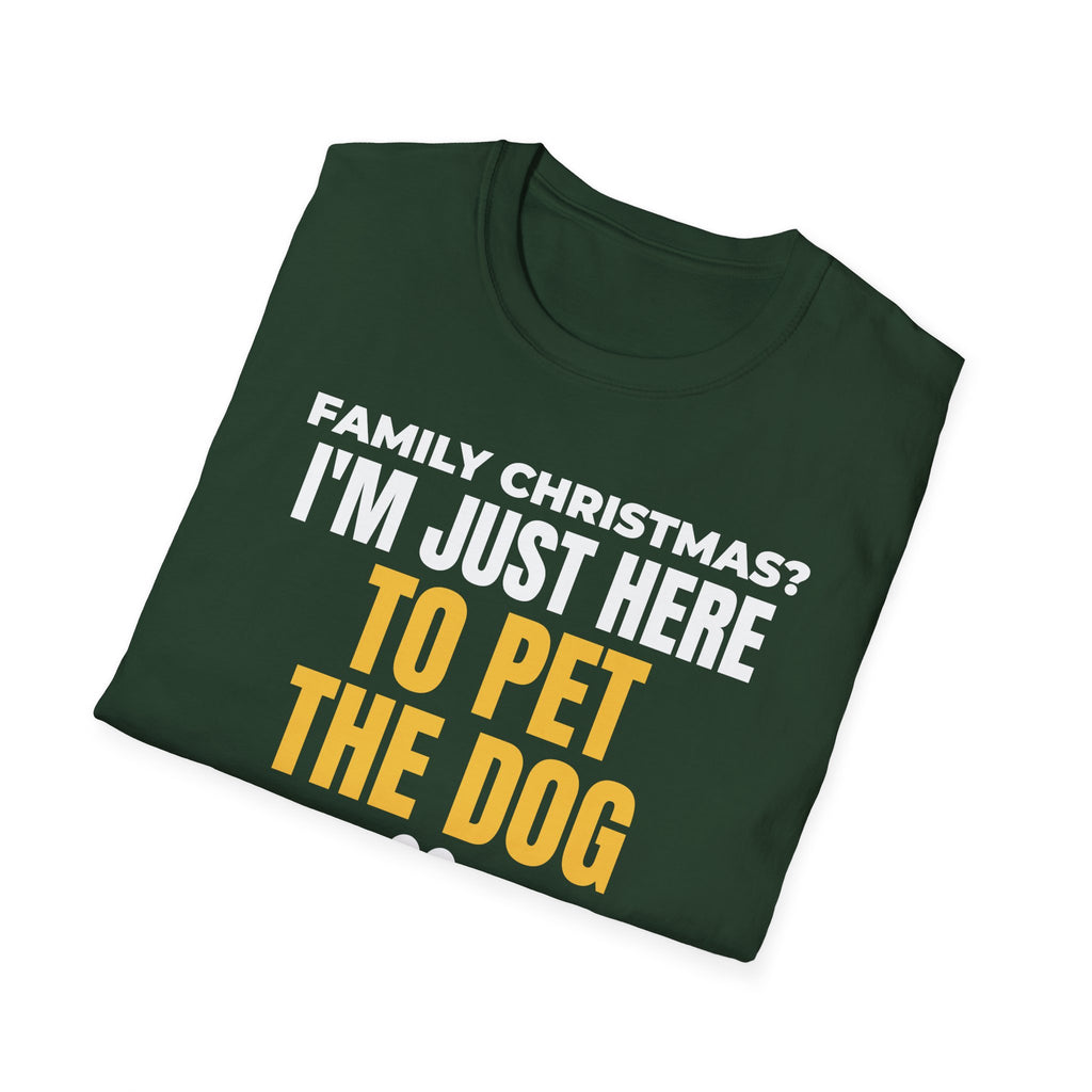 I'm Just Here To Pet The Dog Christmas T-Shirt – Gifted Porch, view 13
