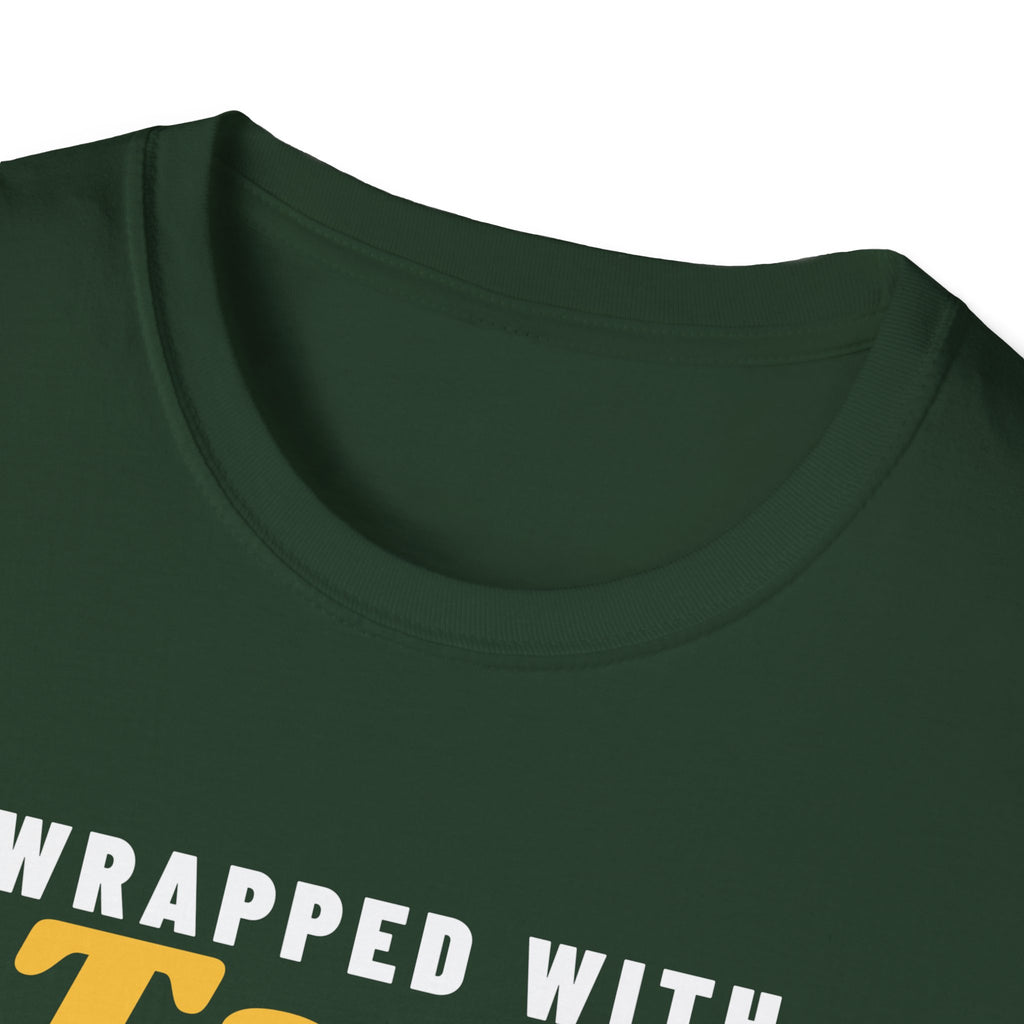 Wrapped With Tape And Hope Christmas Gift Wrapping T-Shirt – Gifted Porch, view 12