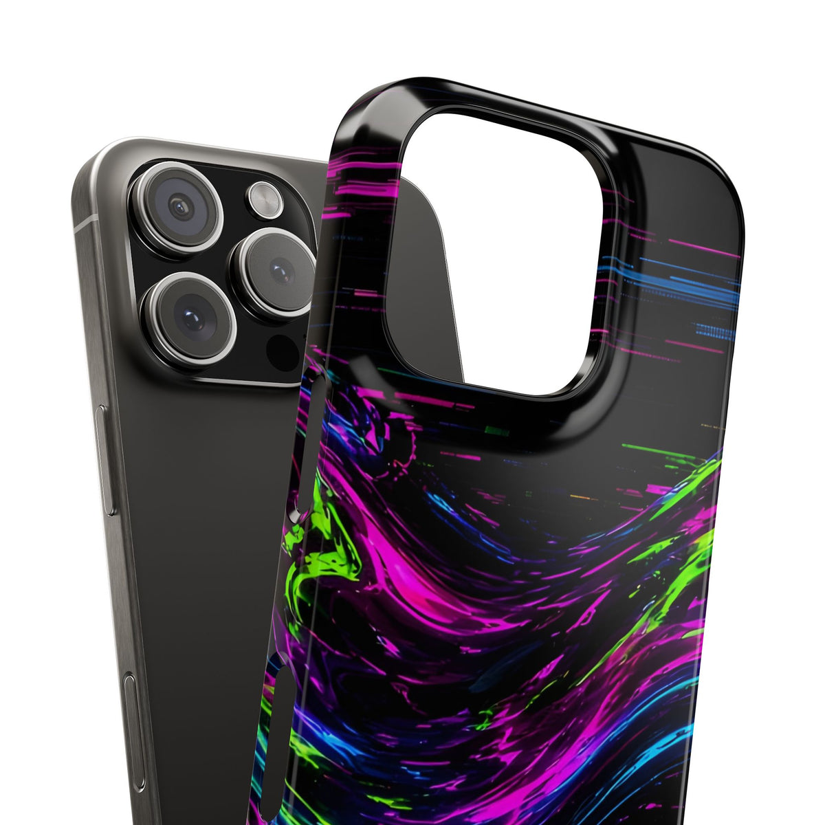 Glitch Wave Abstract Phone Case – unique art gift, photo 42
