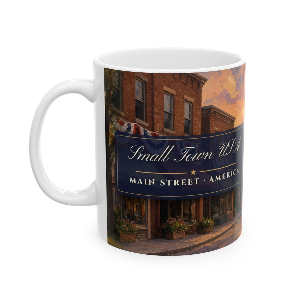 Small Town USA coffee mug – patriotic coffee mug by Gifted Porch