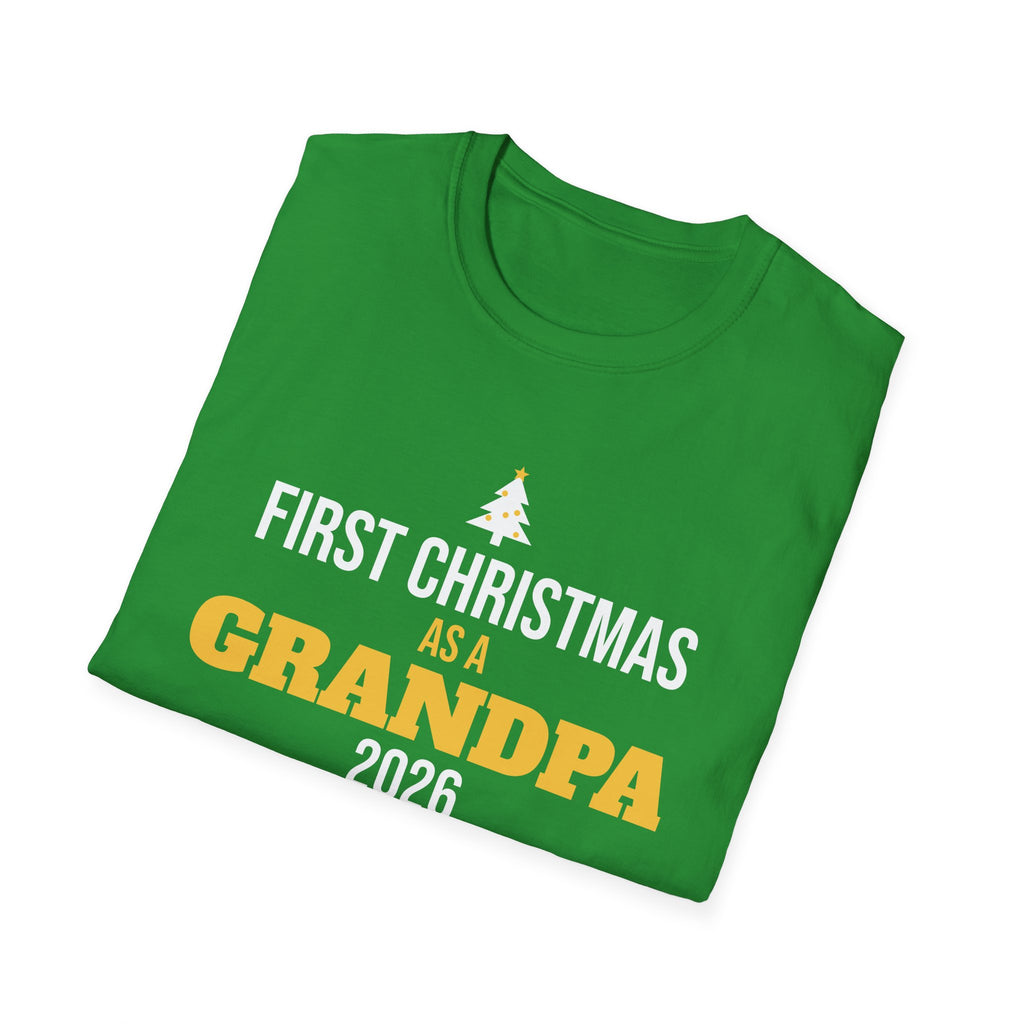 First Christmas As A Grandpa 2026 T-Shirt New Grandpa Holiday Gift Tee – Gifted Porch