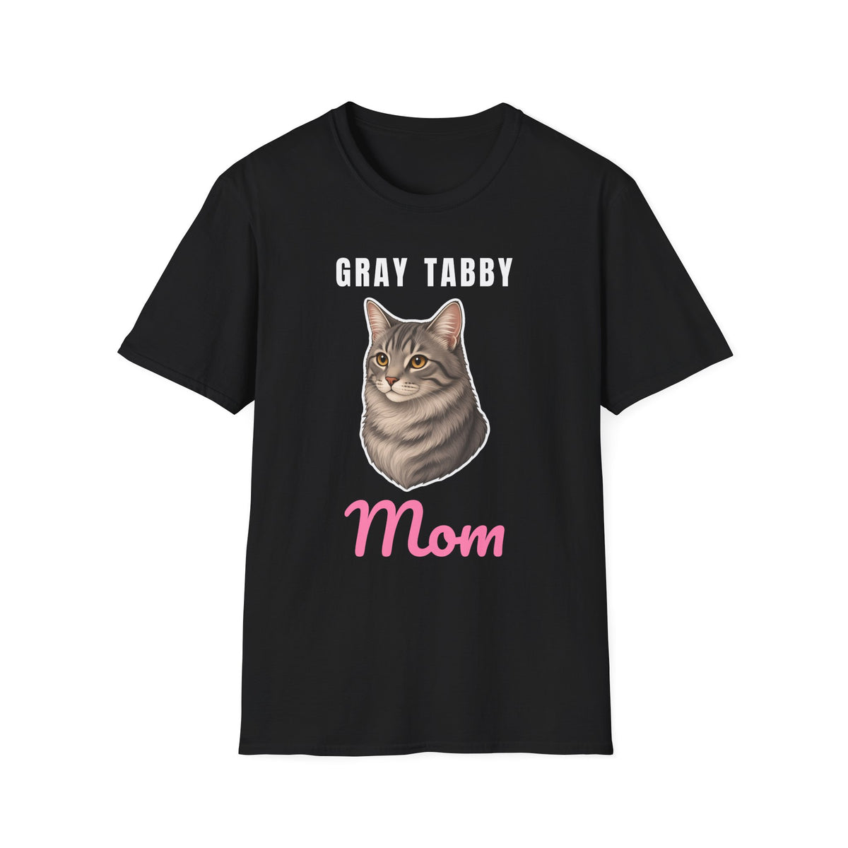 Gray Tabby Cat Mom Shirt