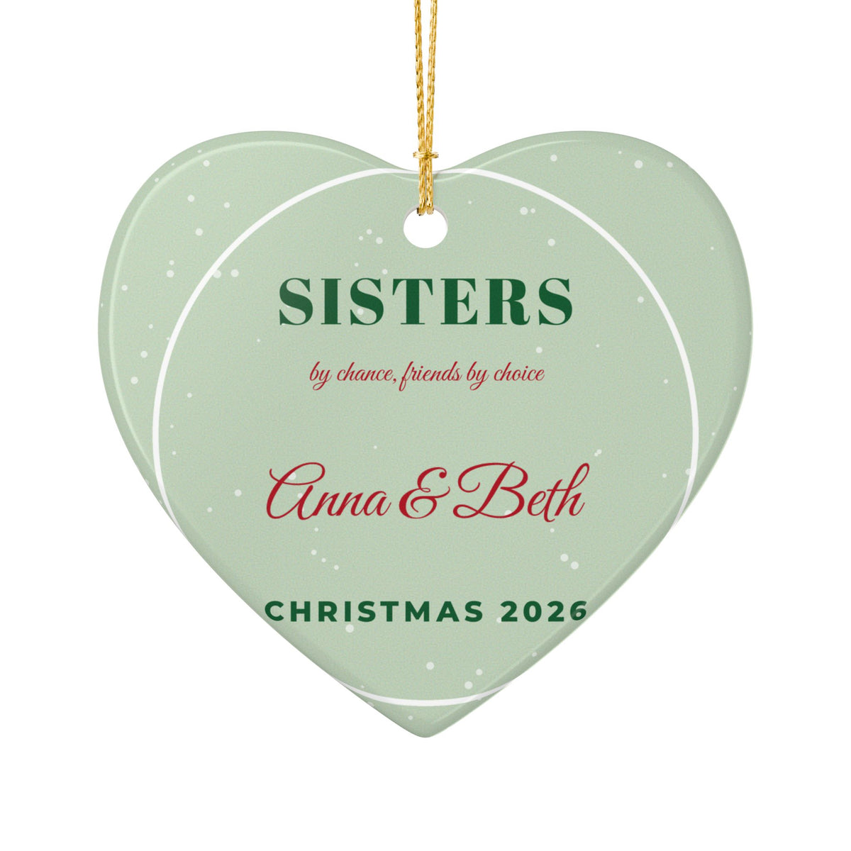 Sisters Personalized Christmas Ornament 2026 Sister Gift – Gifted Porch, view 1