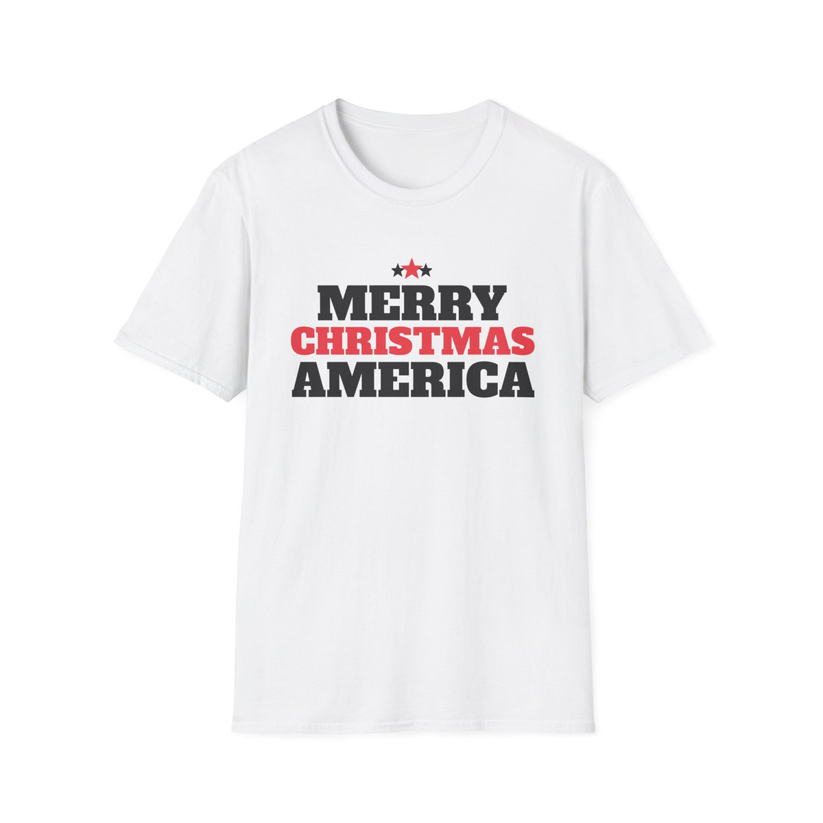 Merry Christmas America Patriotic Christmas T-Shirt USA Holiday Gift Tee – Gifted Porch