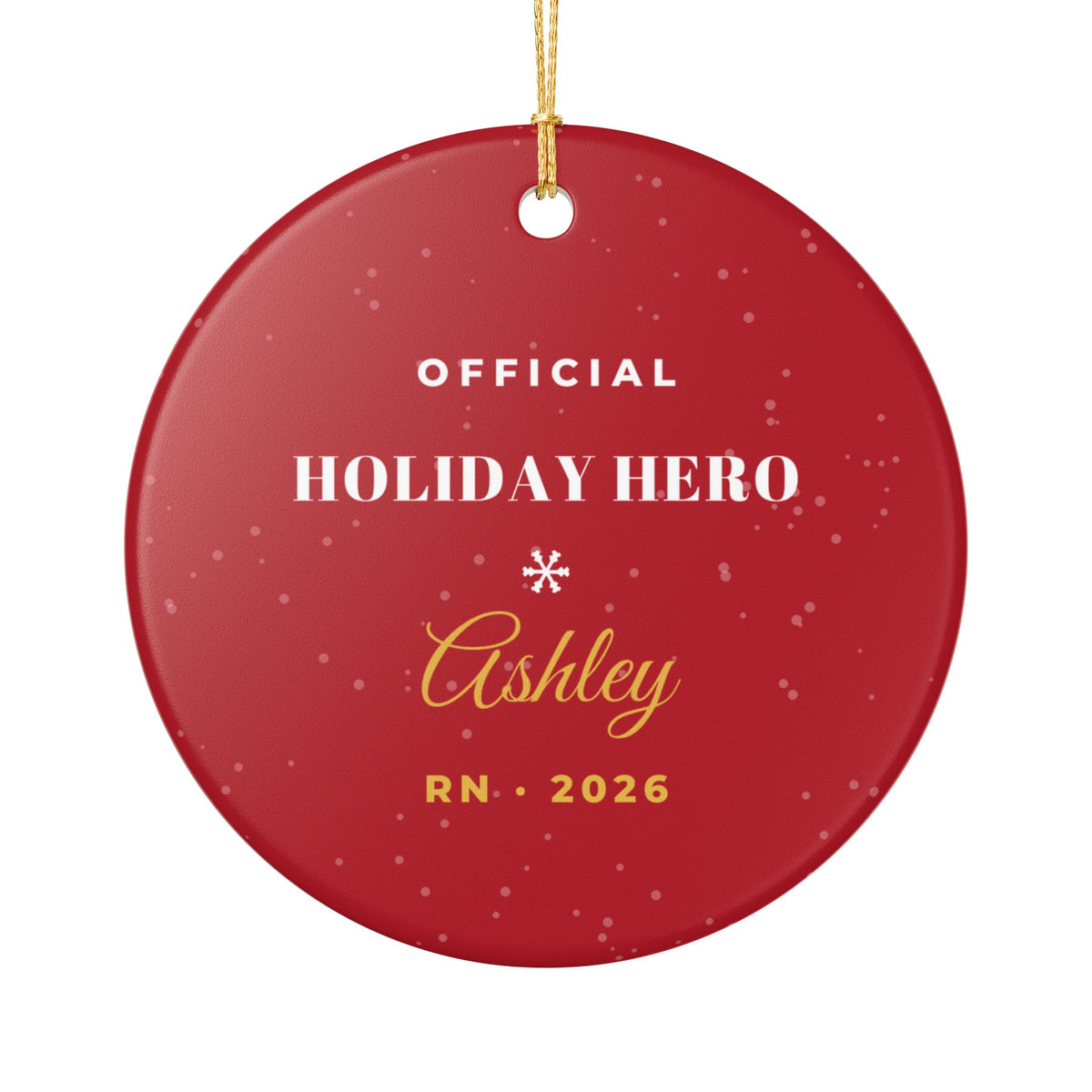Nurse Christmas Ornament 2026 Personalized Name – Gifted Porch, view 1