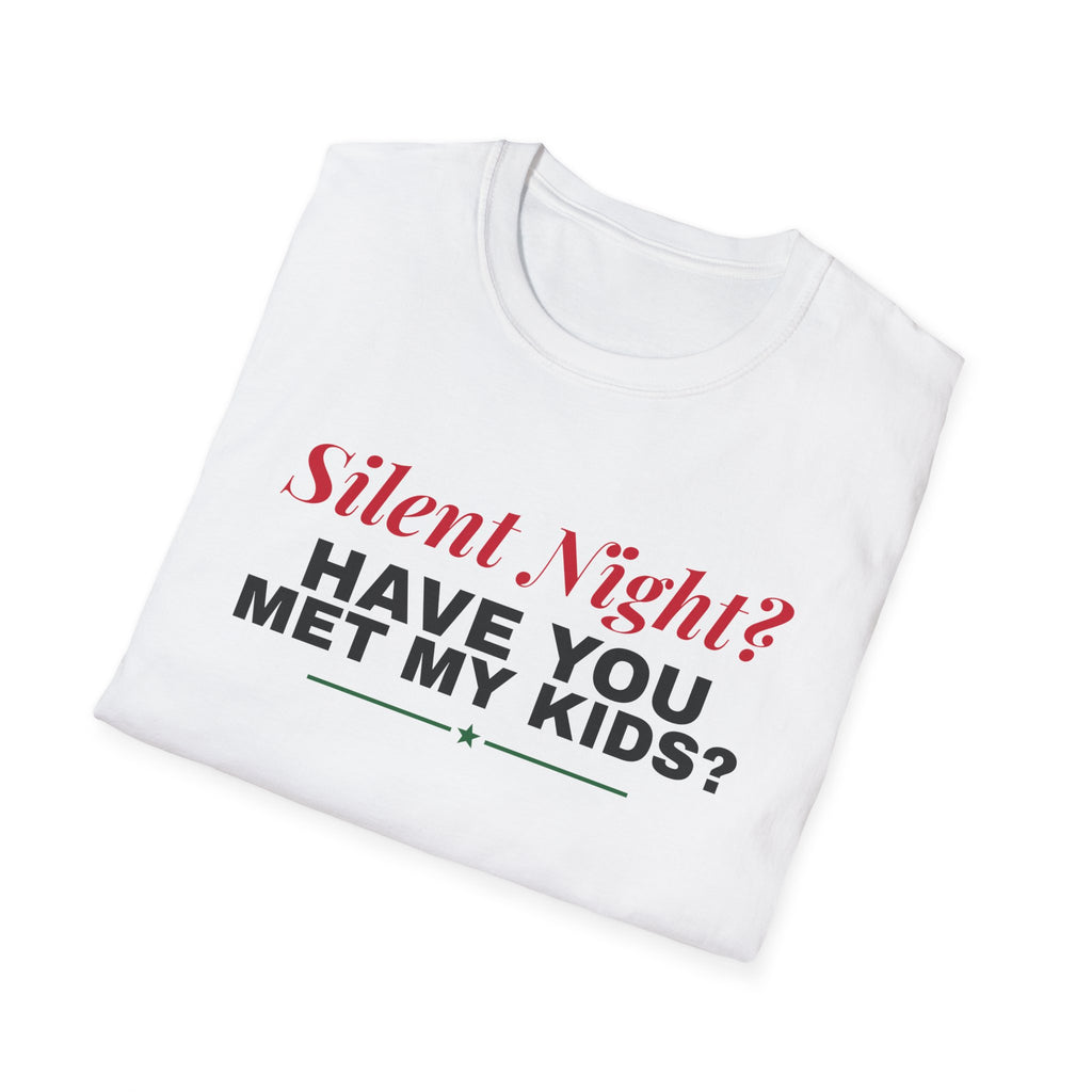 Silent Night Have You Met My Kids Mom Christmas T-Shirt – Gifted Porch, view 7