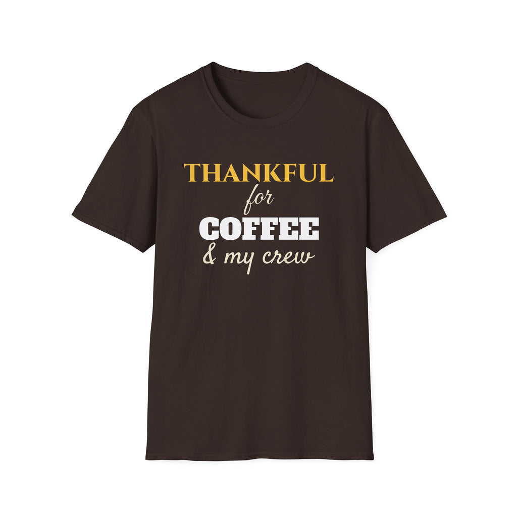 Thankful For Coffee And My Crew Fall T-Shirt – Gifted Porch, view 6