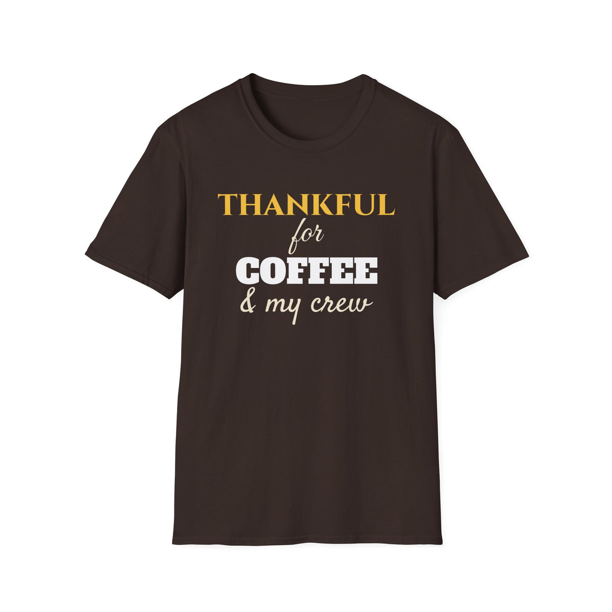 Thankful For Coffee And My Crew Fall T-Shirt – Gifted Porch, view 6