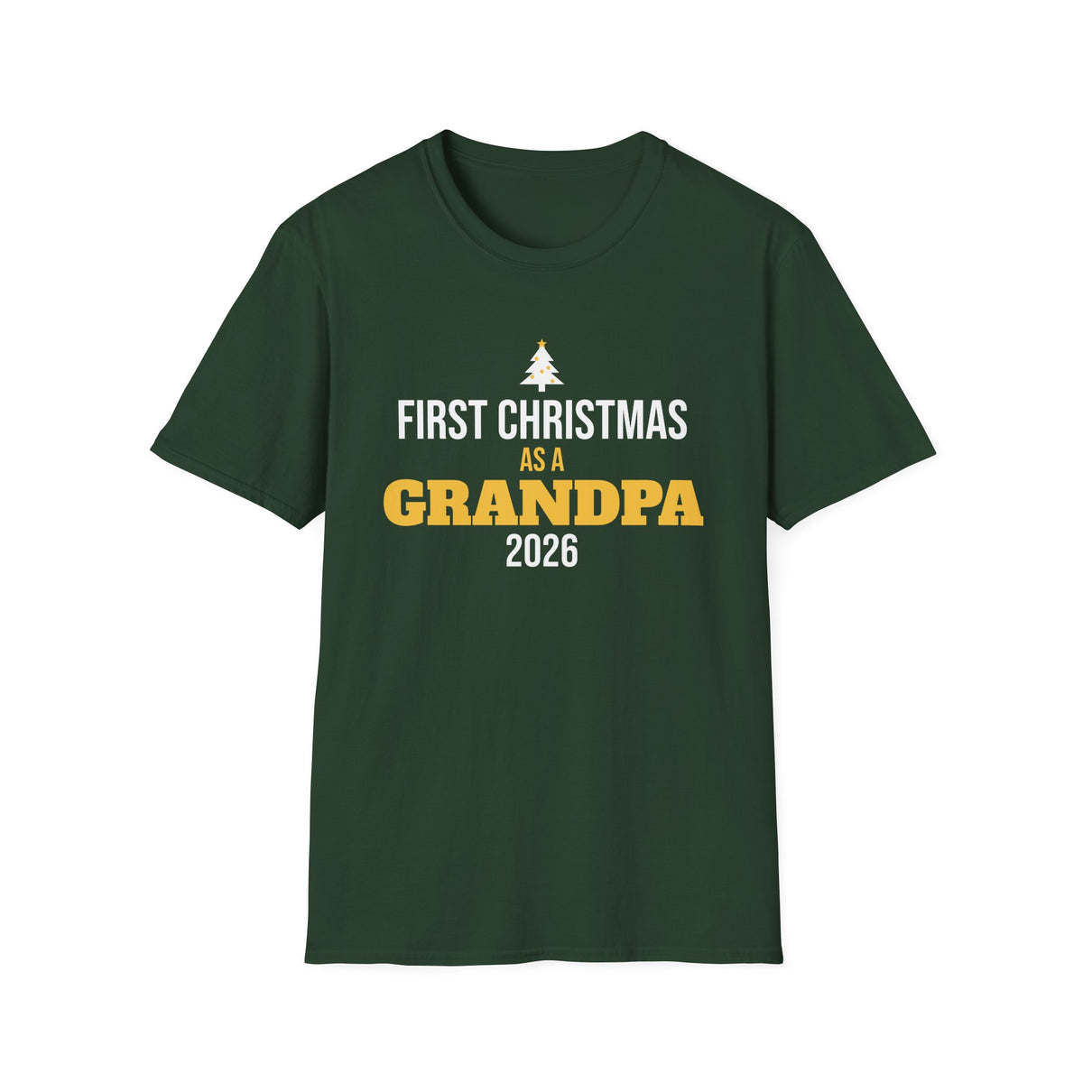 First Christmas As A Grandpa 2026 T-Shirt New Grandpa Holiday Gift Tee – Gifted Porch
