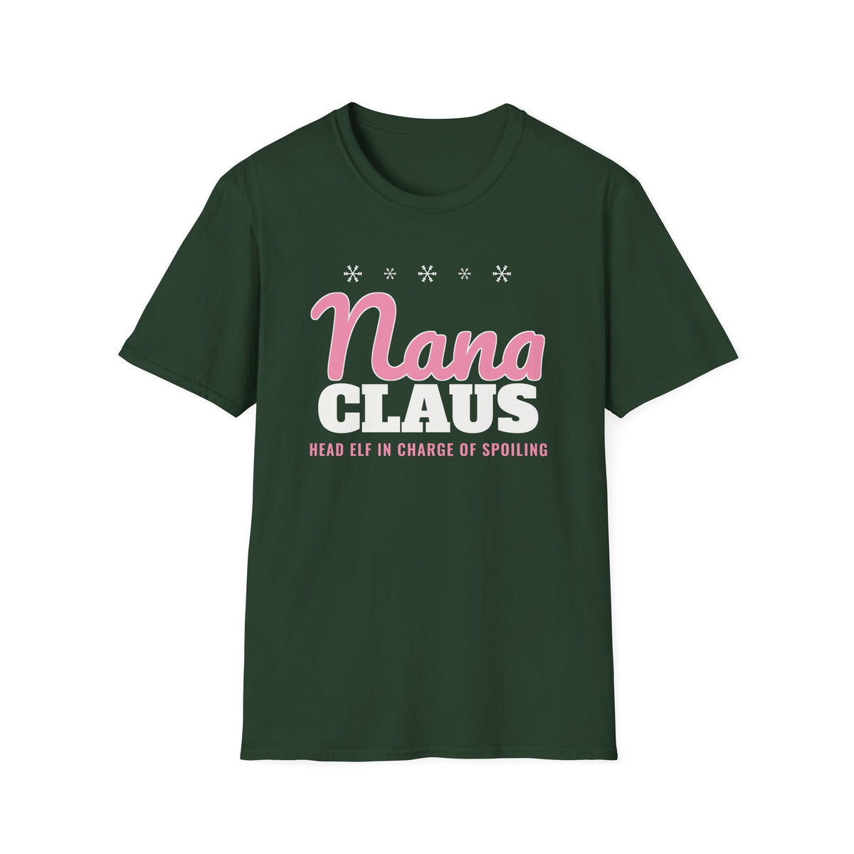 Nana Claus Christmas T-Shirt Grandma Gift Head Elf in Charge of Spoiling Tee – Gifted Porch