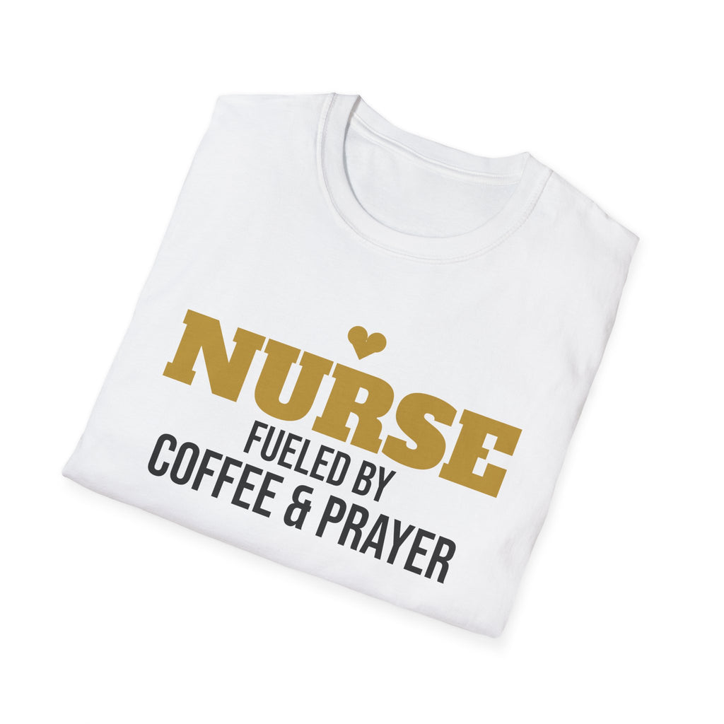 Nurse Fueled By Coffee And Prayer T-Shirt Christian Nurse Gift Tee – Gifted Porch