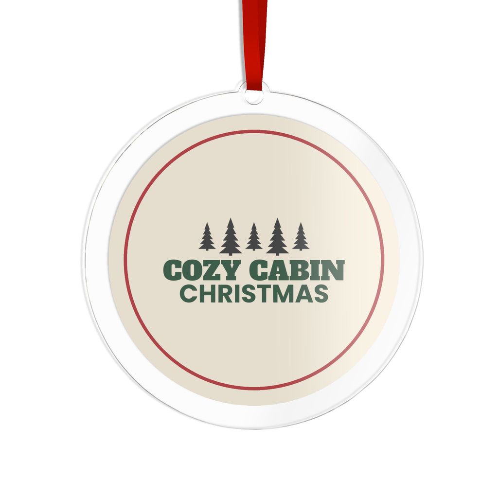 Cozy Cabin Christmas Acrylic Ornament