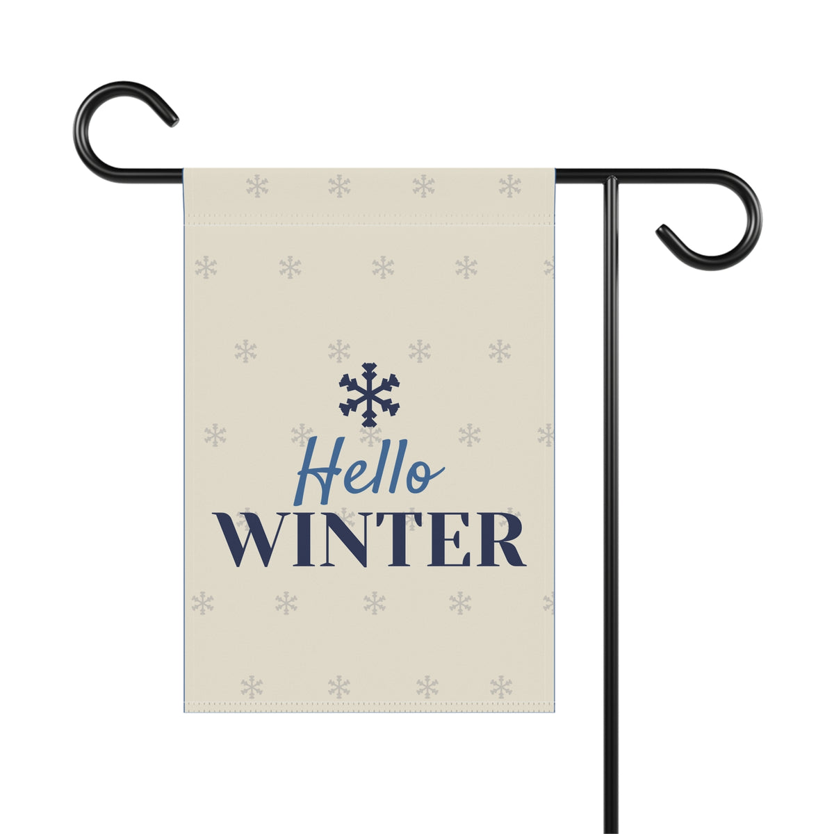 Hello Winter Garden Flag