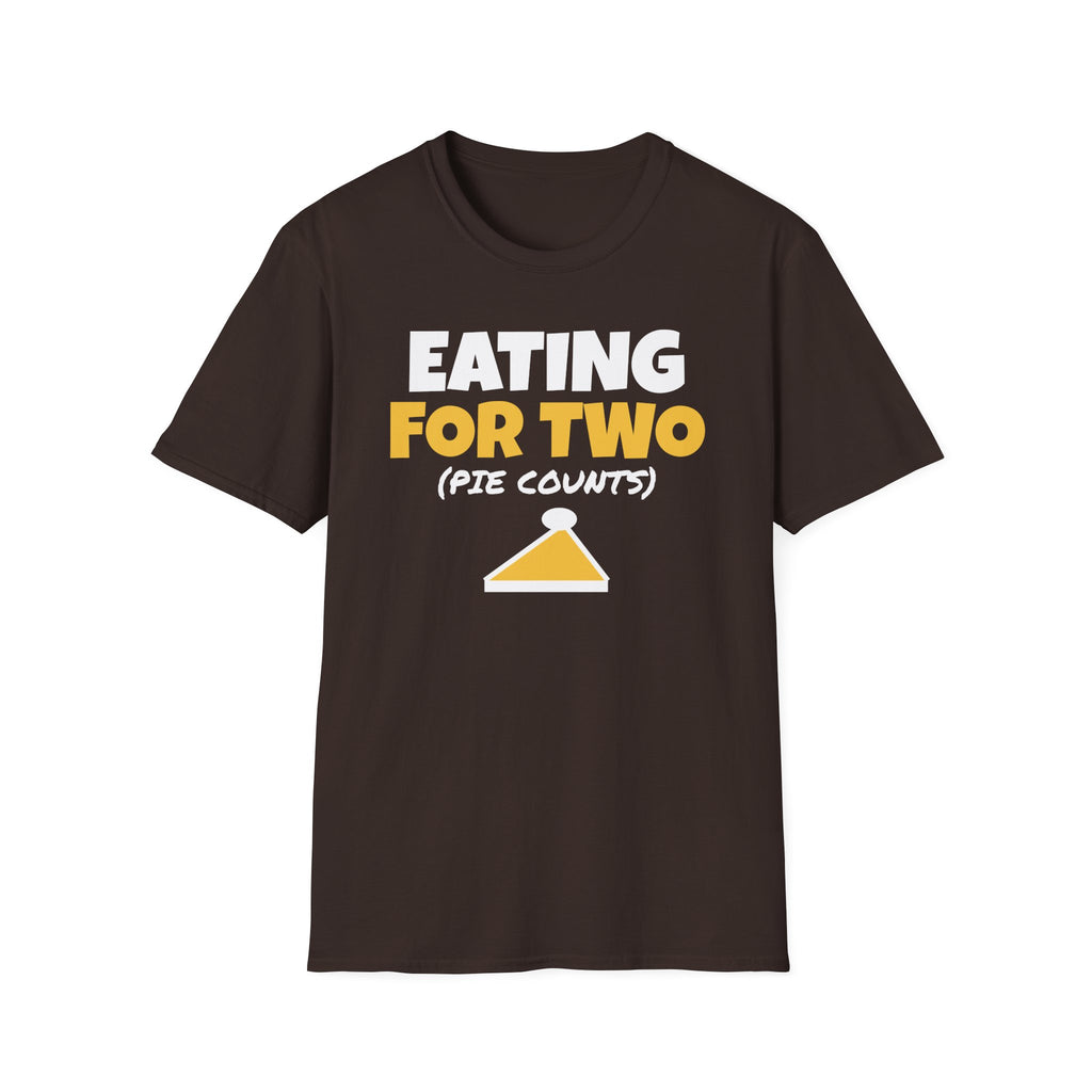 Eating For Two Pie Counts Thanksgiving Pregnancy T-Shirt – Gifted Porch, view 6