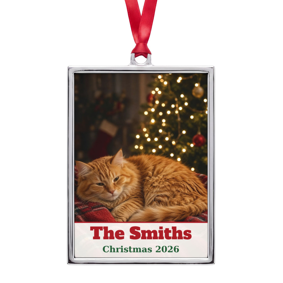 Personalized Cat Photo Frame Ornament