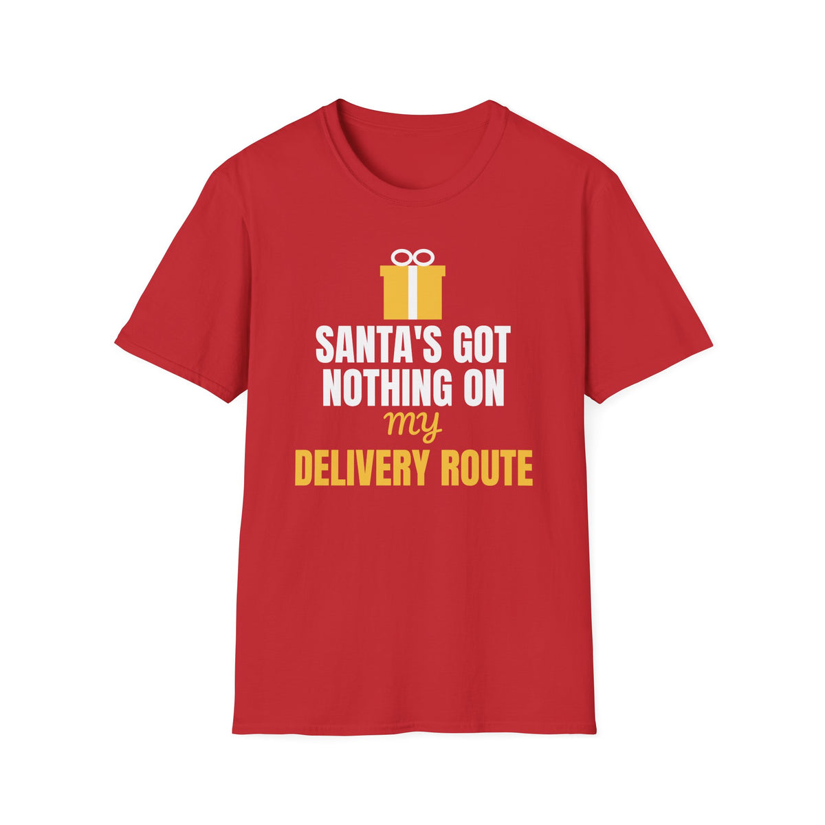 Santa's Got Nothing On My Delivery Route Christmas T-Shirt – Gifted Porch, view 4