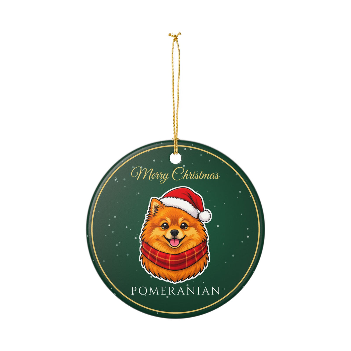 Pomeranian Dog Christmas Ornament