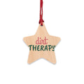 Dirt Therapy Wood Star Ornament